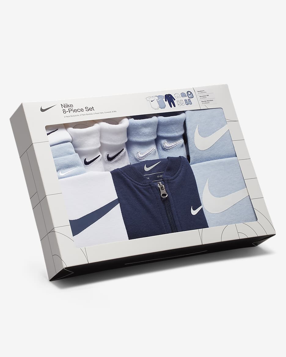 Nike Baby 0 6M 8 Piece Boxed Gift Set